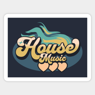 HOUSE MUSIC  - House Music Heat (slate blue/sand) Magnet